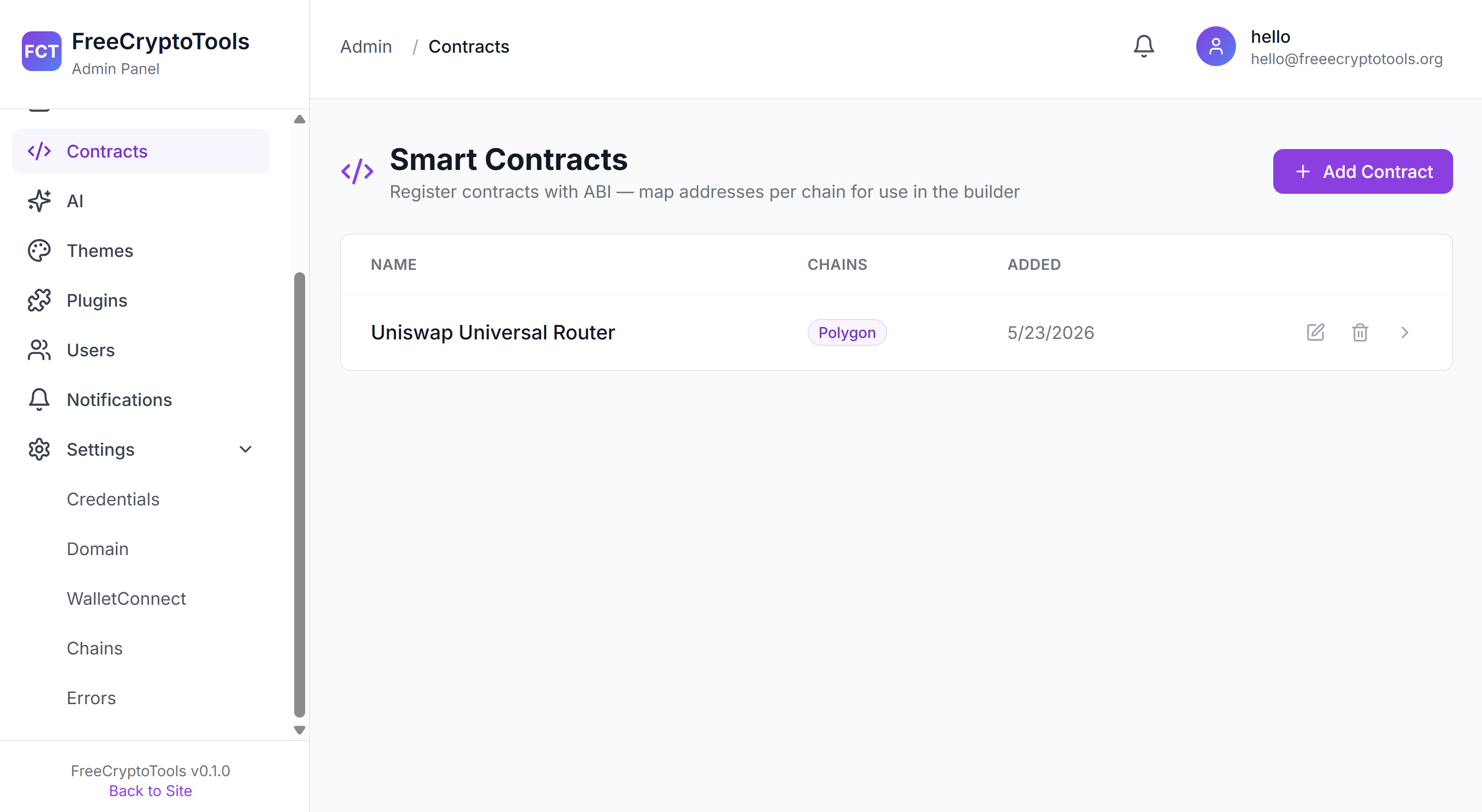 FreeCryptoTools drag-and-drop dApp builder interface